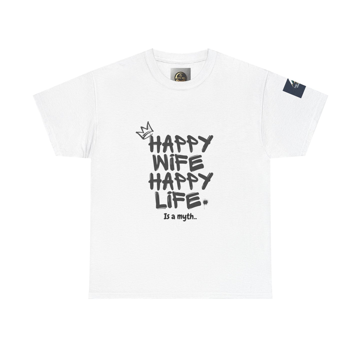 Happy Wife, Happy Life Unisex Tee | Funny Gift for Husband, Casual Streetwear, Quirky Humor Shirt, Relationship Humor Top, Anniversary Gift