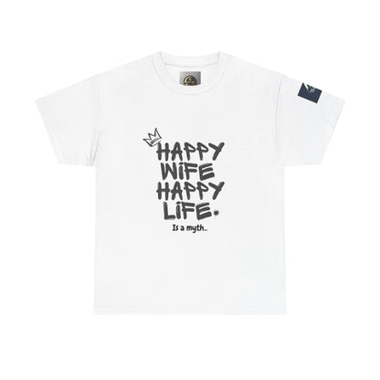 Happy Wife, Happy Life Unisex Tee | Funny Gift for Husband, Casual Streetwear, Quirky Humor Shirt, Relationship Humor Top, Anniversary Gift