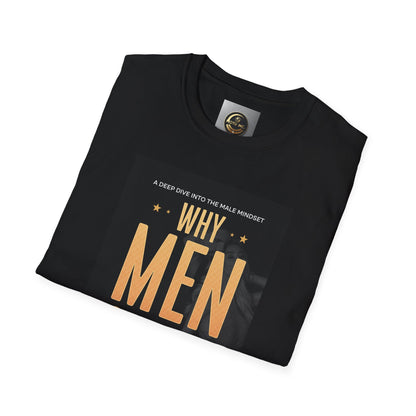 Thought-Provoking Unisex T-Shirt: 'Why Men Cheat' Book Cover, Graphic Tee for Discussions, Casual Wear, Gift Ideas, Men's Apparel, Relationship Insights