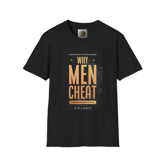 Thought-Provoking Unisex T-Shirt: 'Why Men Cheat' Book Cover, Graphic Tee for Discussions, Casual Wear, Gift Ideas, Men's Apparel, Relationship Insights