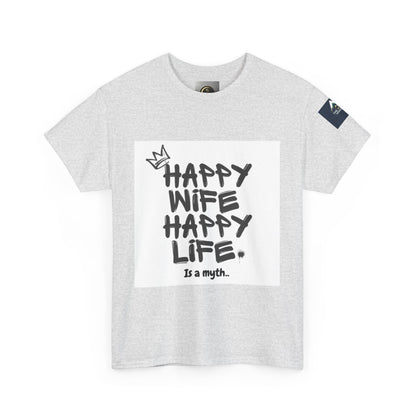 Happy Wife, Happy Life Unisex Tee | Funny Gift for Husband, Casual Streetwear, Quirky Humor Shirt, Relationship Humor Top, Anniversary Gift