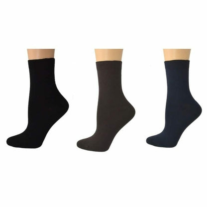 Low Cut Rayon Quarter-High Socks for Men - 3 Pair Packs in Classic