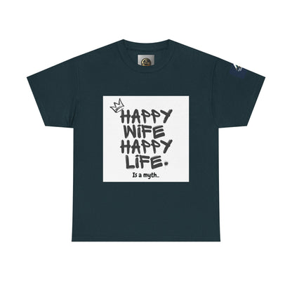 Happy Wife, Happy Life Unisex Tee | Funny Gift for Husband, Casual Streetwear, Quirky Humor Shirt, Relationship Humor Top, Anniversary Gift