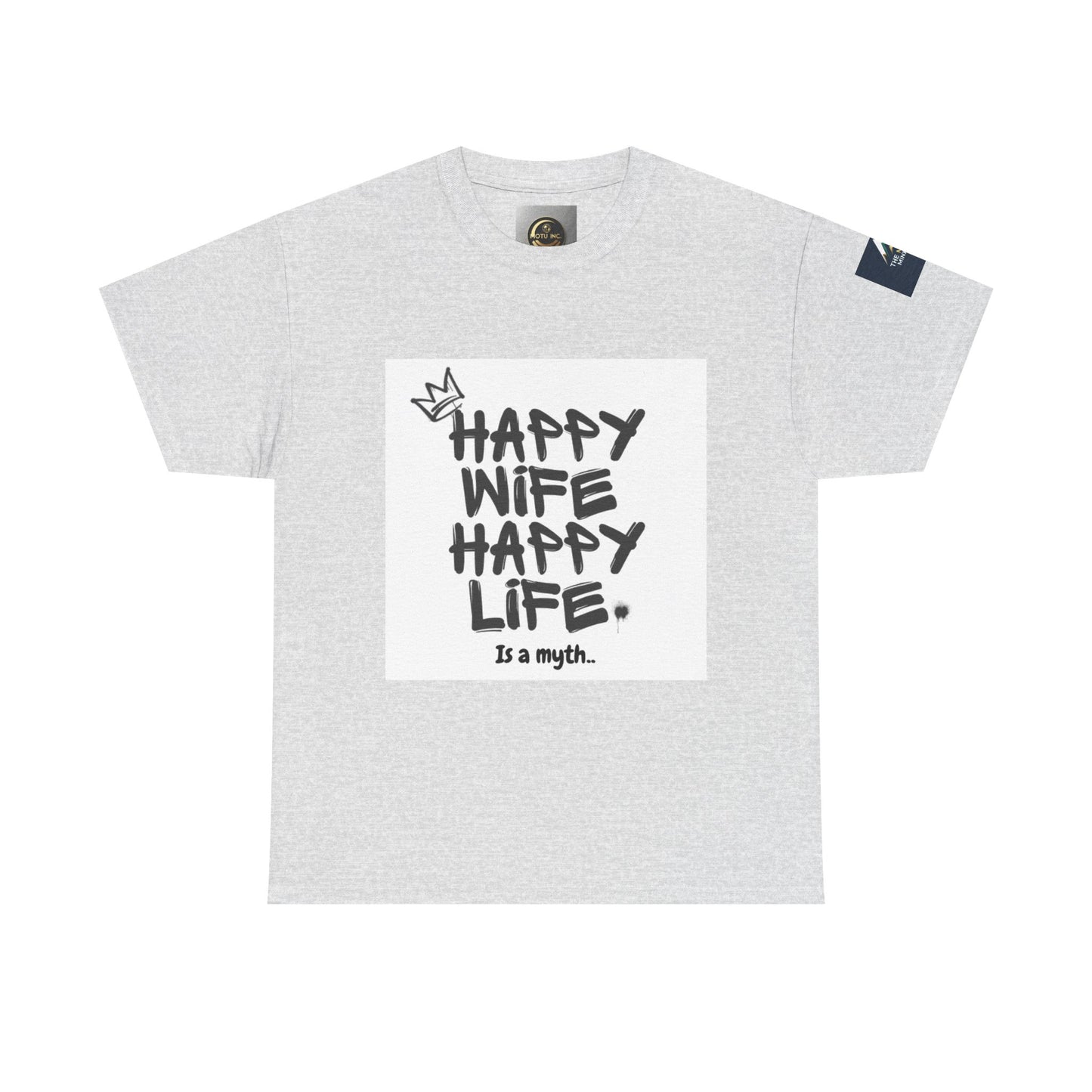 Happy Wife, Happy Life Unisex Tee | Funny Gift for Husband, Casual Streetwear, Quirky Humor Shirt, Relationship Humor Top, Anniversary Gift