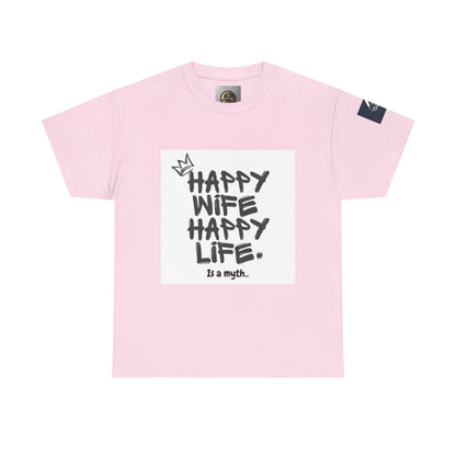 Happy Wife, Happy Life Unisex Tee | Funny Gift for Husband, Casual Streetwear, Quirky Humor Shirt, Relationship Humor Top, Anniversary Gift
