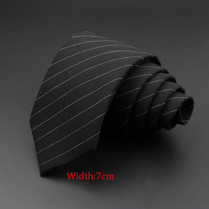 Grey Plaid Skinny Cotton Tie (6cm)