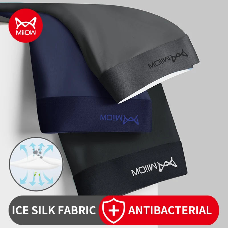 Ice Silk Men’s Boxer Shorts (3-Pack)
