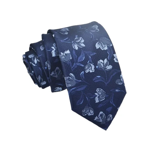 Men’s Silk Jacquard Tie (Floral & Dot Styles)