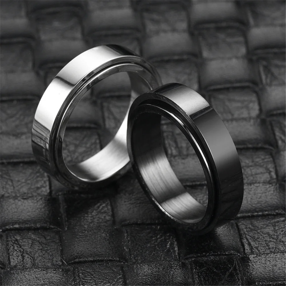 Stainless Steel Anxiety Spinner Ring
