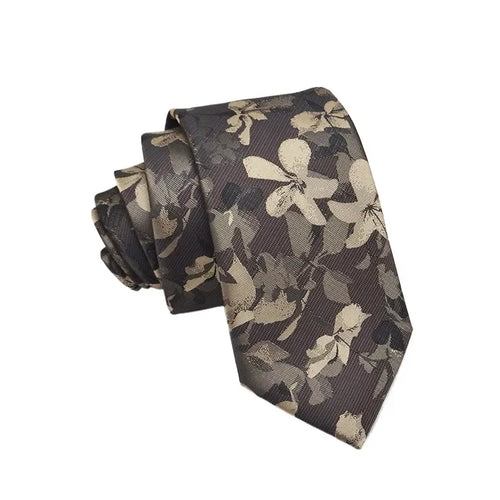 Men’s Silk Jacquard Tie (Floral & Dot Styles)