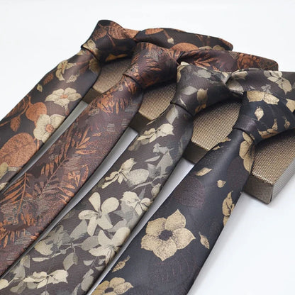 Men’s Silk Jacquard Tie (Floral & Dot Styles)