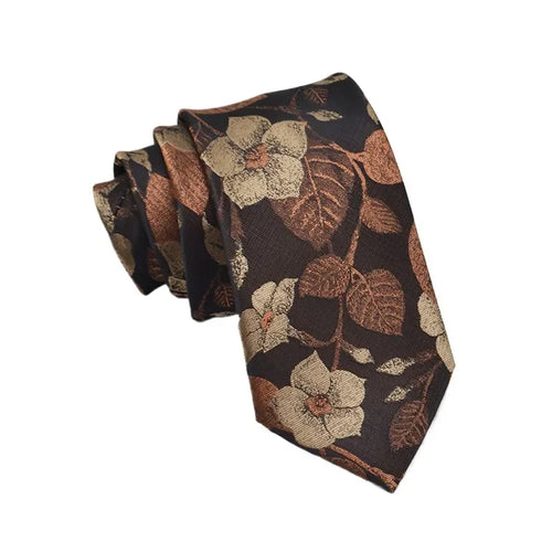 Men’s Silk Jacquard Tie (Floral & Dot Styles)
