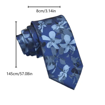 Men’s Silk Jacquard Tie (Floral & Dot Styles)