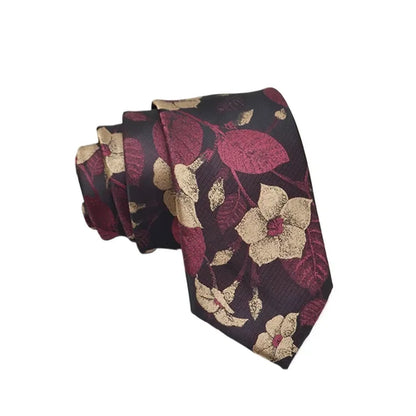 Men’s Silk Jacquard Tie (Floral & Dot Styles)