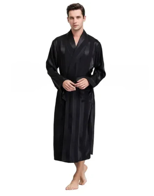 Men’s Satin Kimono Silk Bathrobe