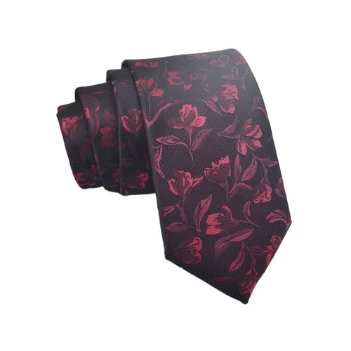 Men’s Silk Jacquard Tie (Floral & Dot Styles)