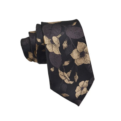 Men’s Silk Jacquard Tie (Floral & Dot Styles)