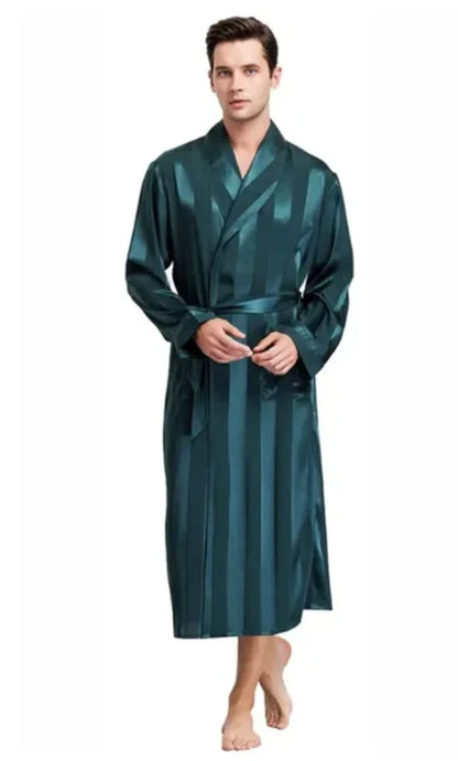 Men’s Satin Kimono Silk Bathrobe