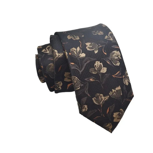 Men’s Silk Jacquard Tie (Floral & Dot Styles)