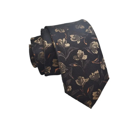 Men’s Silk Jacquard Tie (Floral & Dot Styles)