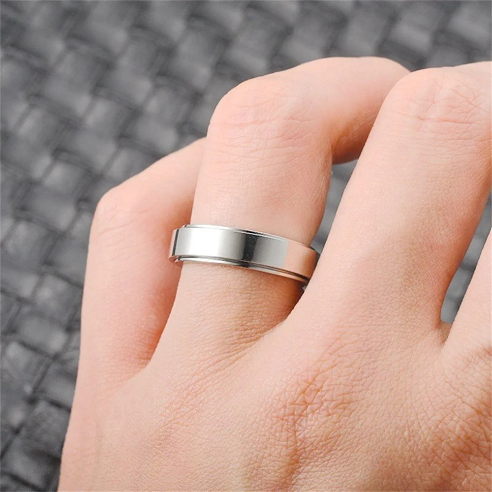 Stainless Steel Anxiety Spinner Ring