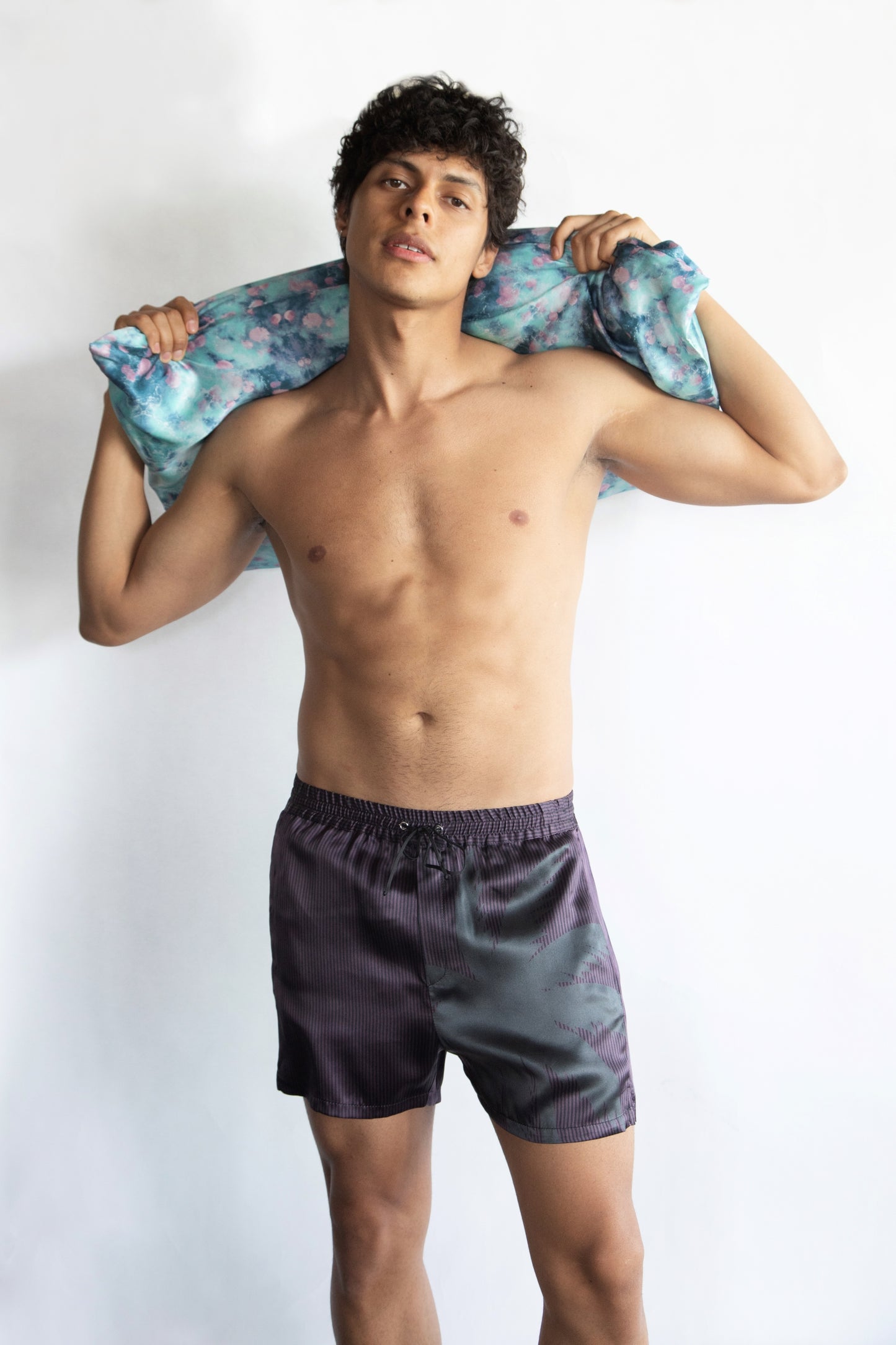 CALIFORNIA PRINT SILK BOXER SHORTS
