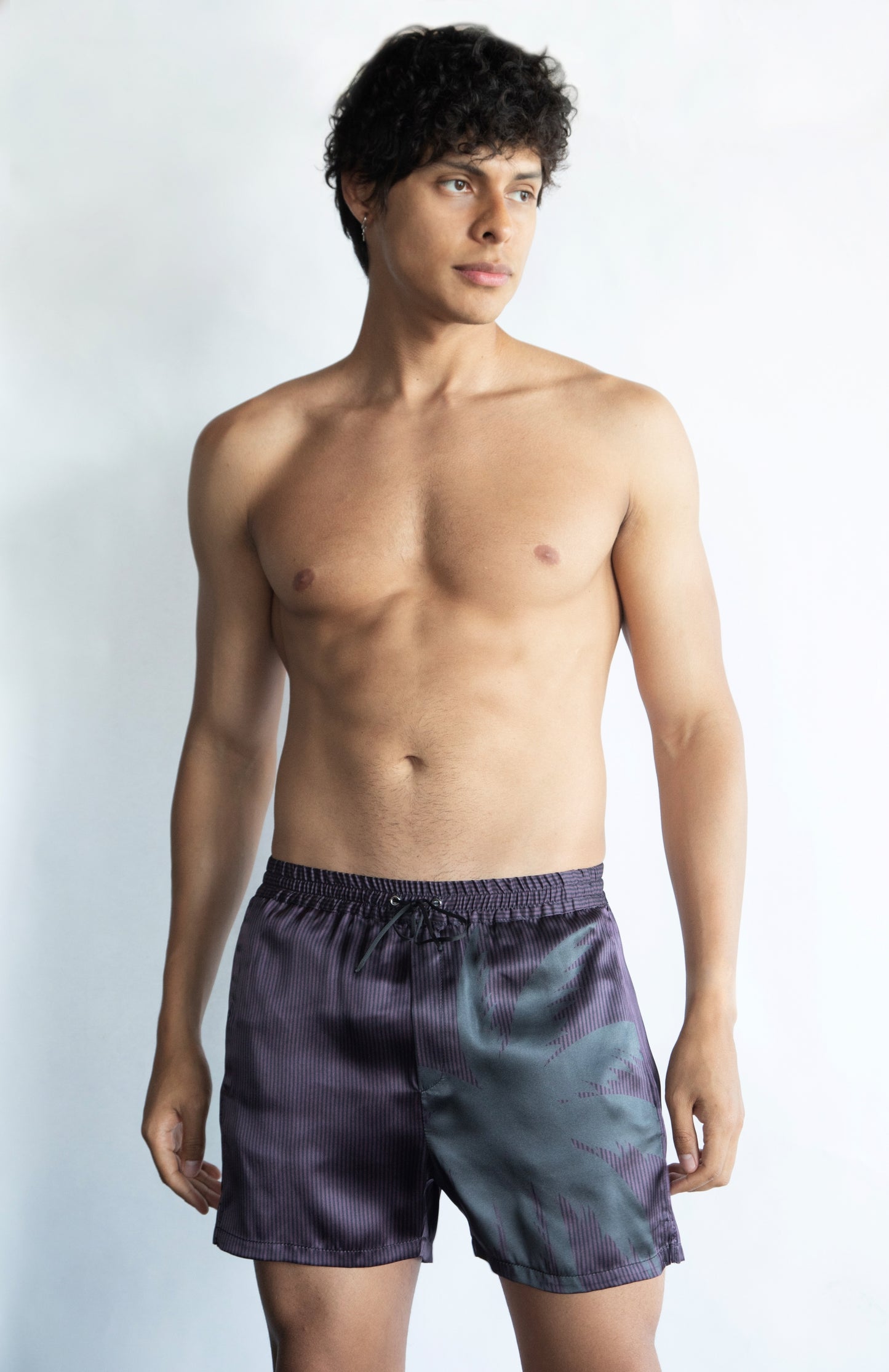 CALIFORNIA PRINT SILK BOXER SHORTS