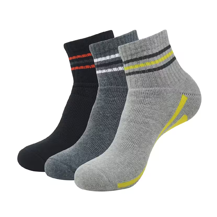 Men pack of 3 solid above ankle length socks
